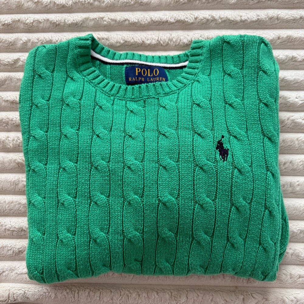 Polo by Ralph Lauren Women's Green Cotton Sweater Size Small